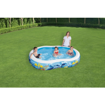 Basen dmuchany Morska Głębina 262x157x46cm dla dzieci 3+ BESTWAY + Łatka naprawcza